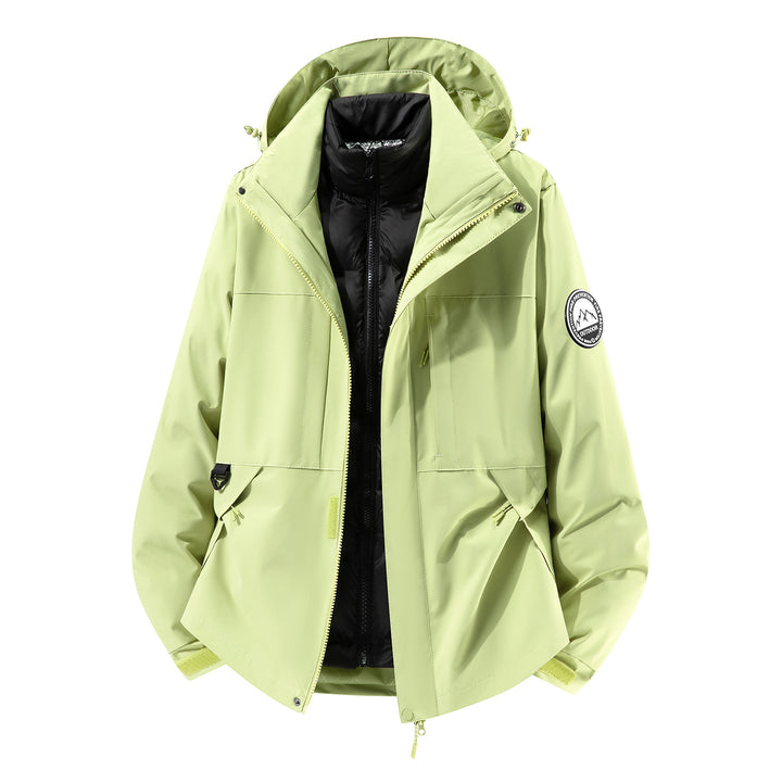 Herren zweilagiger Hardshell-Parka mit abnehmbarer Steppweste und technischer Kapuze Drune