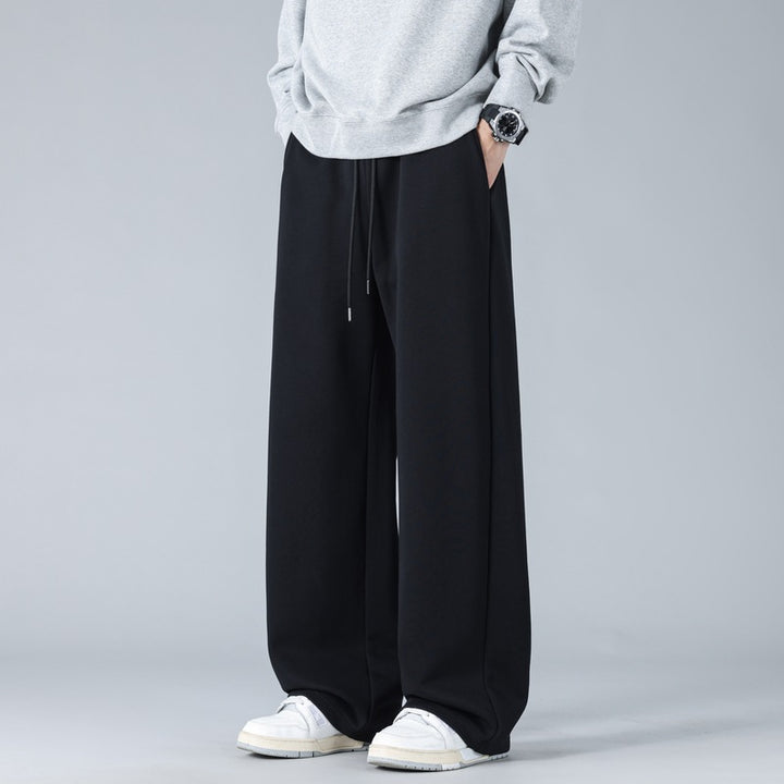 Herren Weite Oversize-Baggy-Loungehose mit Tunnelzugbund und fließender Jersey‑Qualität Drune