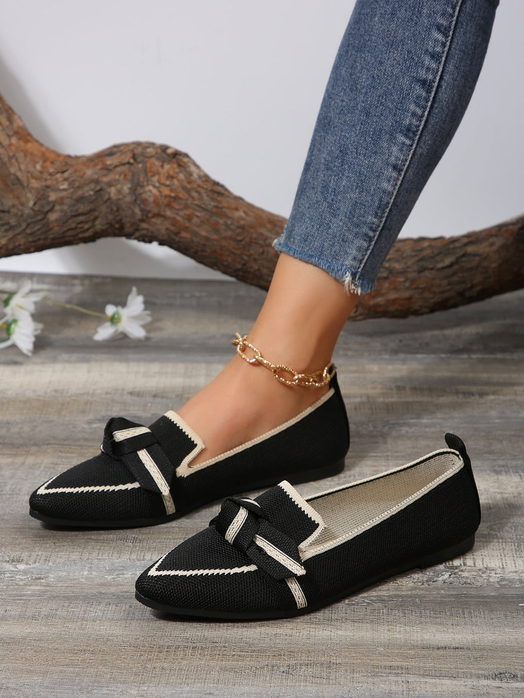 Damen Spangenballerinas mit Knötchen-Details und atmungsaktivem Obermaterial Drune
