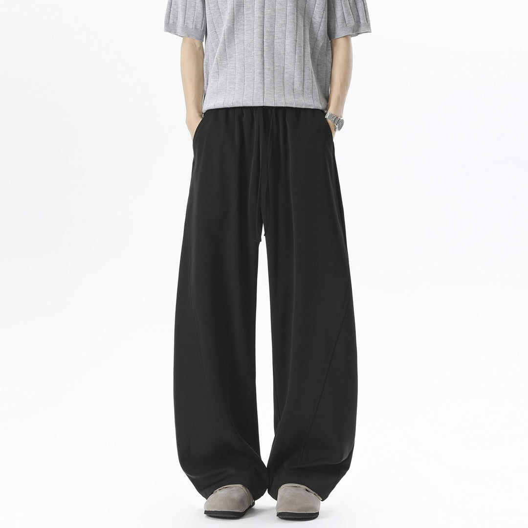 Herren Weite Relaxed-Freizeithose mit Tunnelzugbund & fließender Silhouette Drune