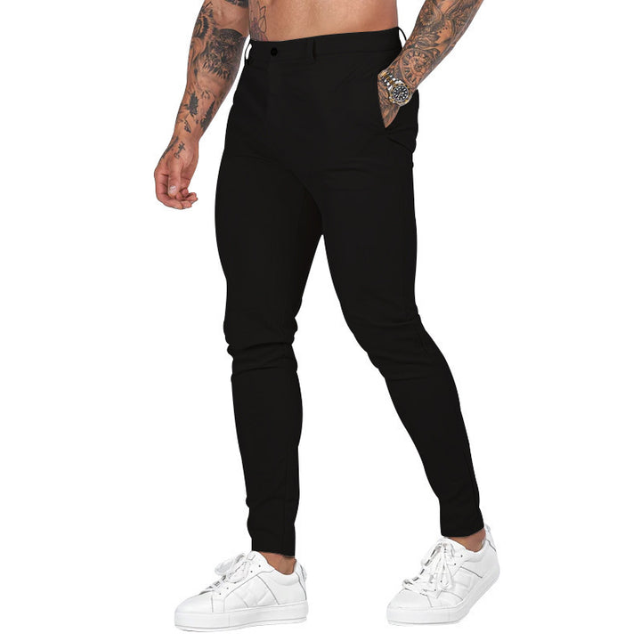 Herren nan Slim-Fit Stretch-Chino mit schmal zulaufendem Bein und dezenten Eingrifftaschen Drune