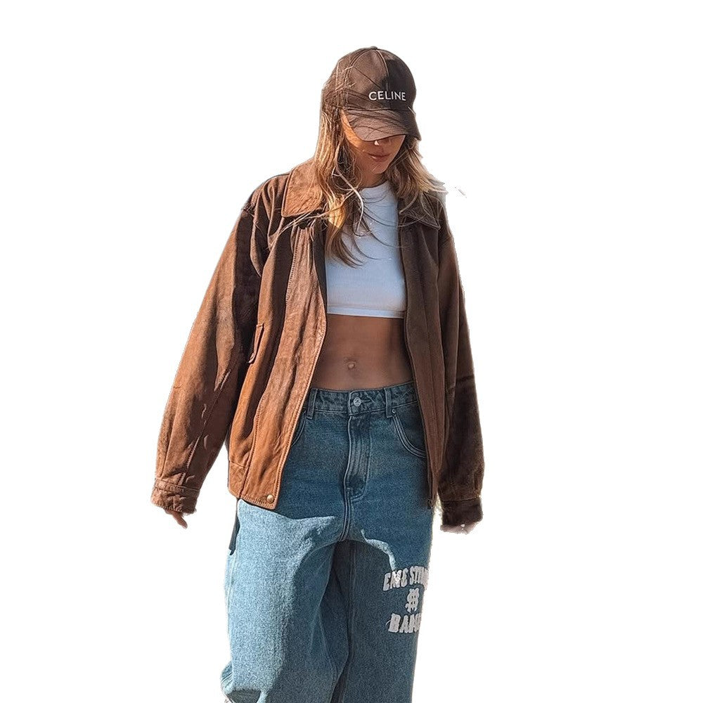 Damen lässige Wildlederjacke Drune