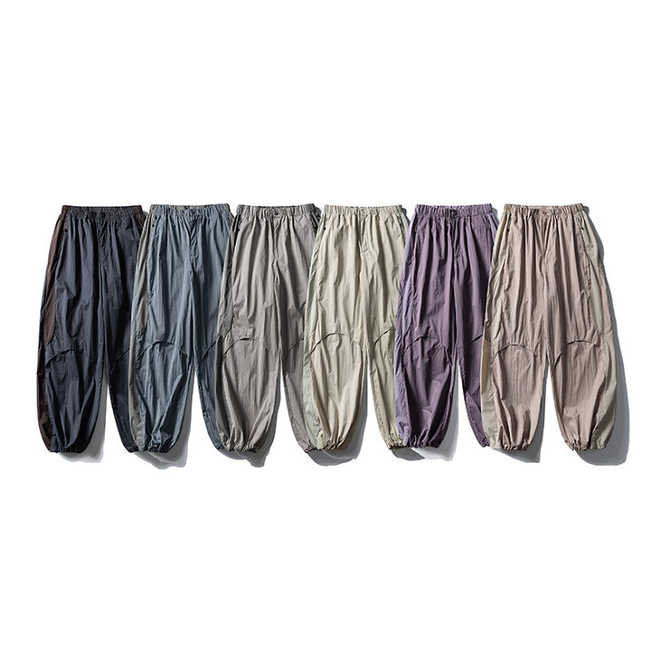 Herren Weite technische Nylon-Cargohose mit elastischem Bund und Paneel-Details Drune
