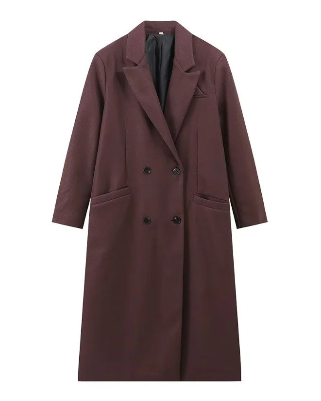 Drune | Park Avenue Doppelreihiger Langer Trenchcoat