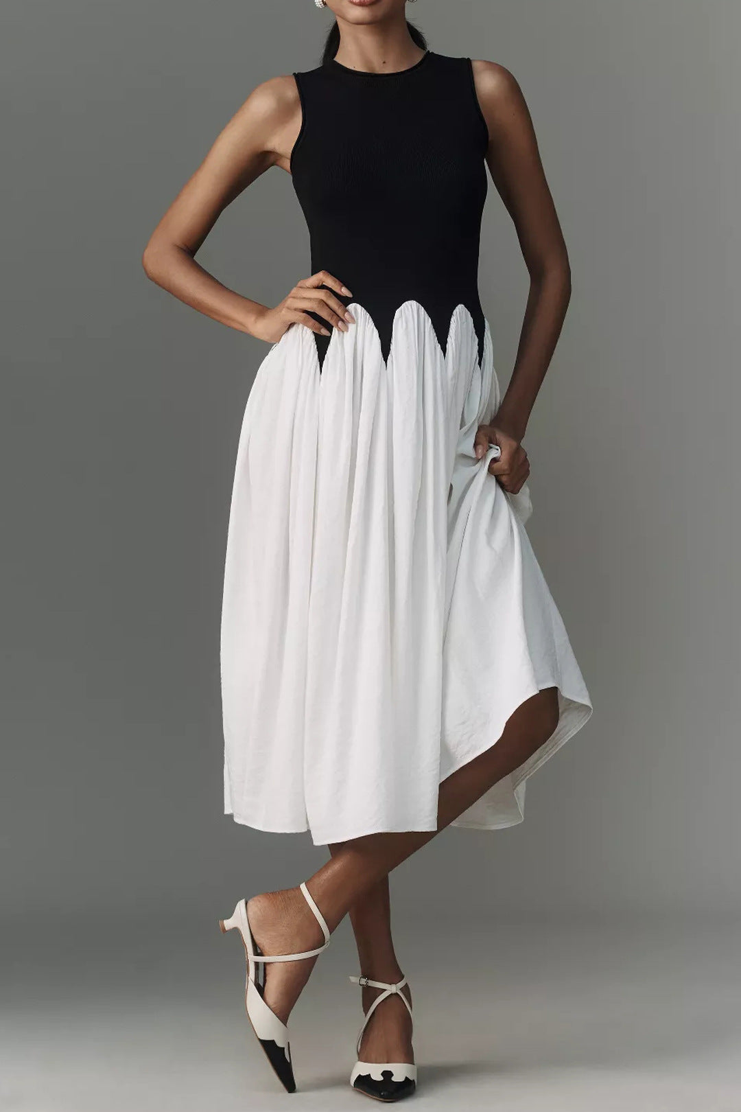 Damen Elegantes Maxikleid mit raffiniertem Cut-Out-Design Drune