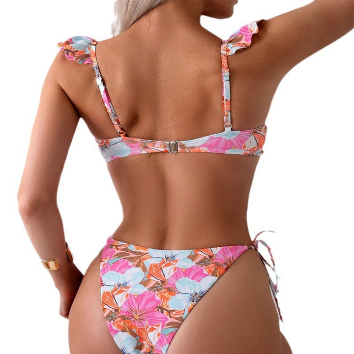 Damen Bikini-Set mit verspielt frilly Oberteil und verstellbarem Slip Drune