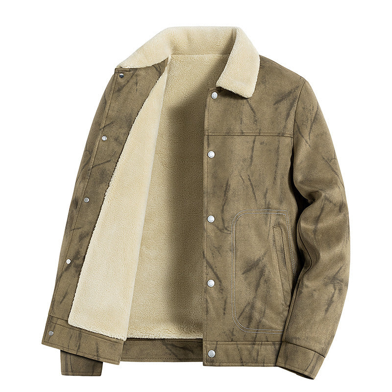 Herren Wendejacke aus Kunstleder mit Kuschelfutter Drune