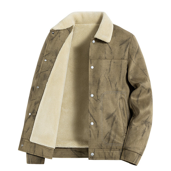 Herren Wendejacke aus Kunstleder mit Kuschelfutter Drune
