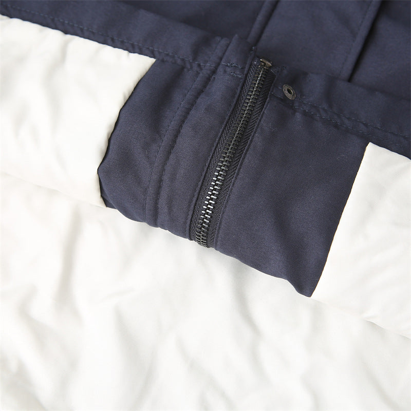 Damen nan kastige Kurzjacke mit Cordkragen, verdeckter Frontleiste und großen aufgesetzten Taschen Drune