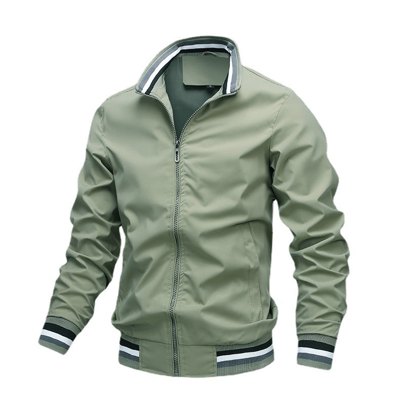 Herren Coole Übergangsjacke mit kontrastierenden Streifen Drune