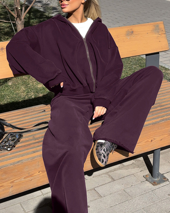 Drune | Lane Kapuzenpullover und Lockere Sweatpants Zweiteiler Satz