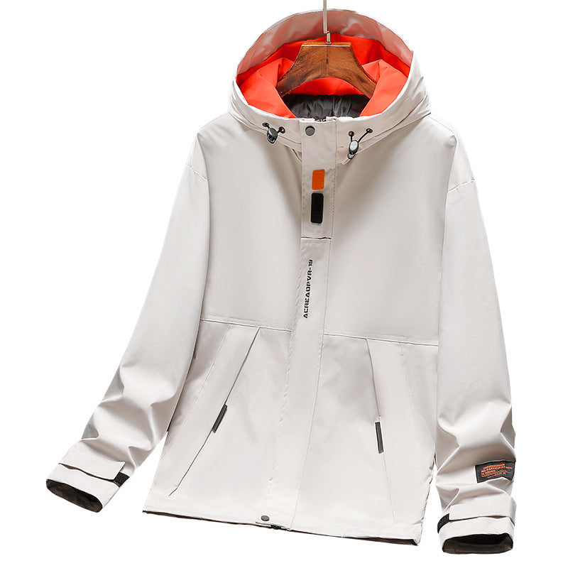 Herren Leichte Utility-Regenjacke mit Kapuze, winddichtem Softshell und reflektierenden Einsätzen Drune