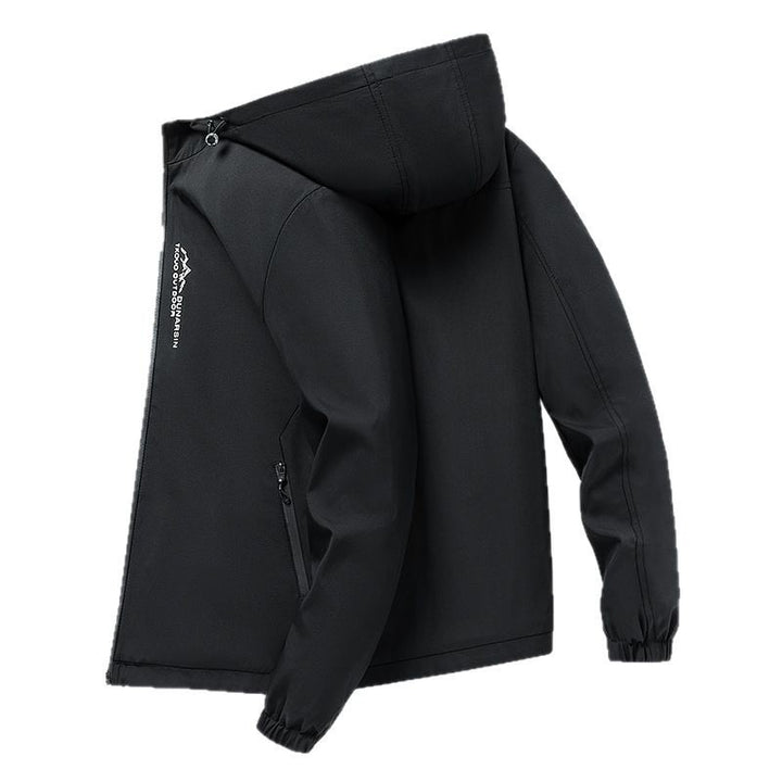 Herren winddichte Softshelljacke mit verstellbarer Kapuze, wasserabweisender Membran und sicheren Reißverschlusstaschen Drune