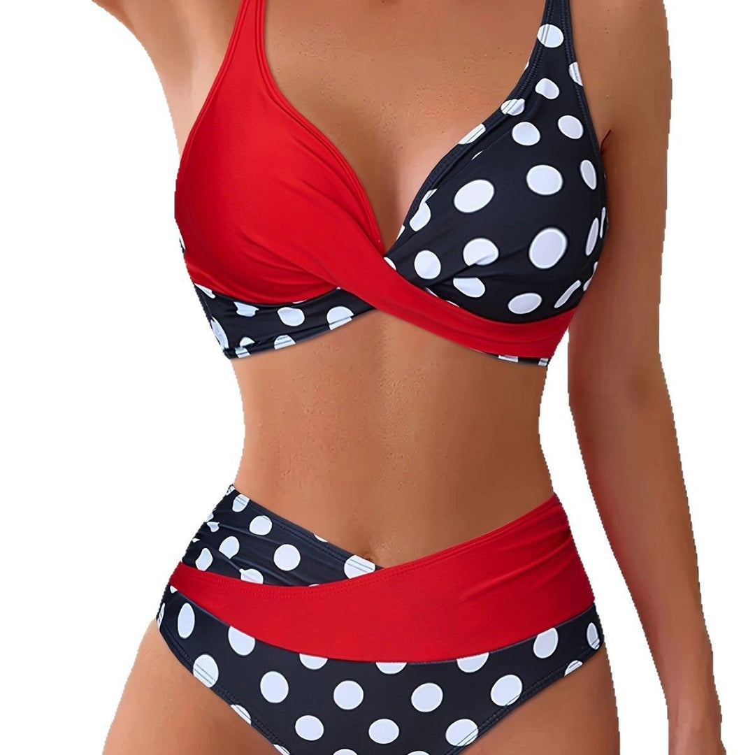 Damen Hochtailliertes Bikini-Set mit betontem Wickeldesign Drune