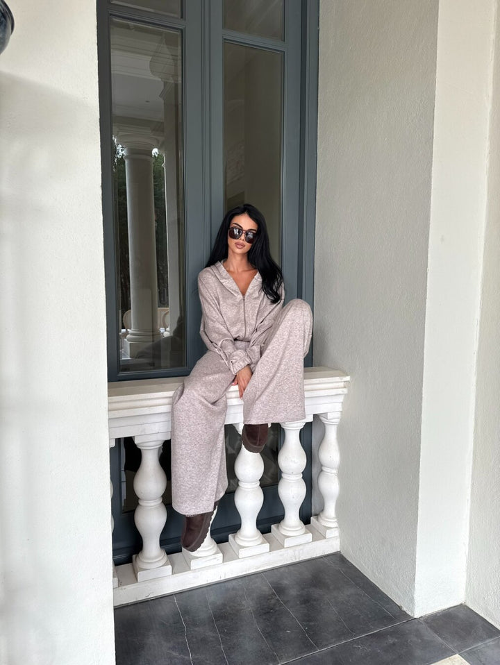 Damen Loungewear-Anzug mit weitem Schnitt und modernem Hoodie Drune