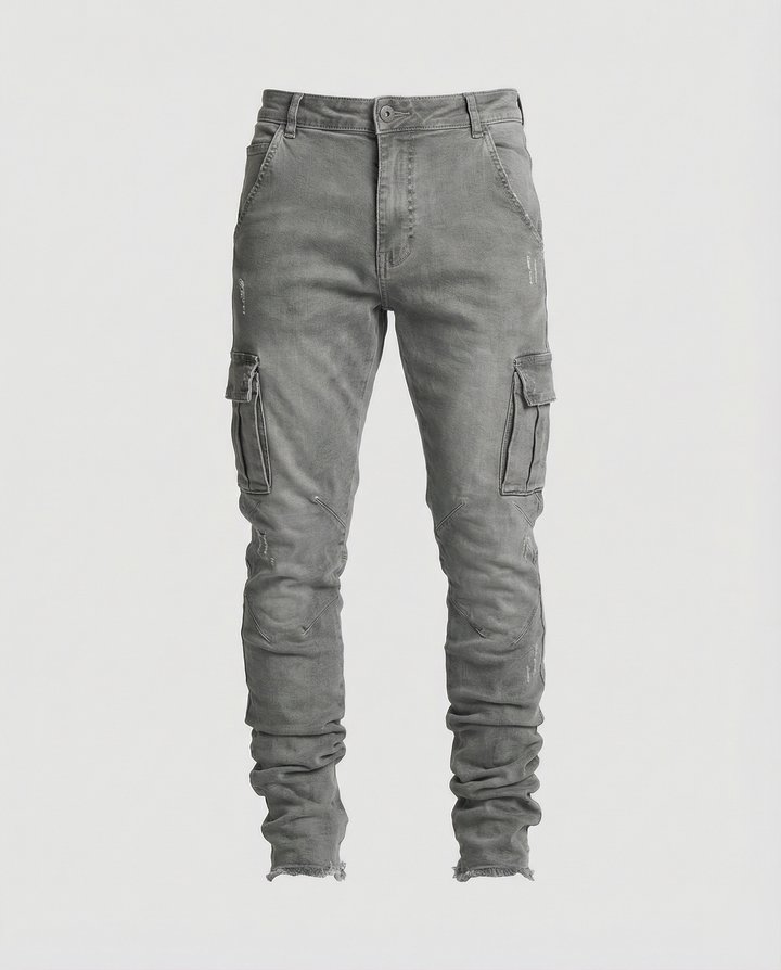 Herren Cargo-Jeans im lässigen Slim-Fit-Design mit funktionalen Taschen Drune