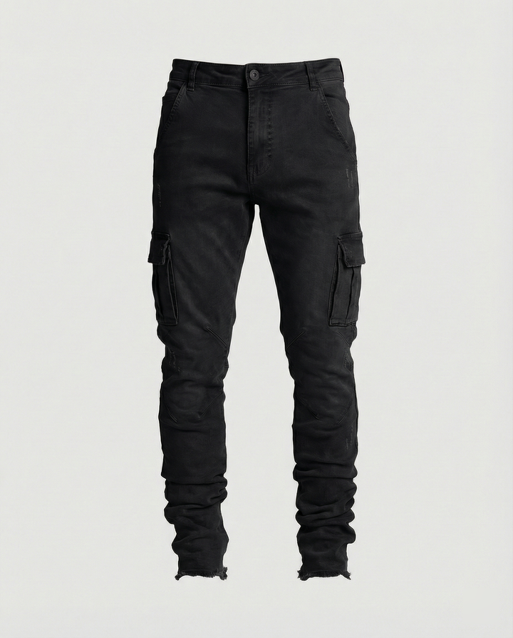 Herren Cargo-Jeans im lässigen Slim-Fit-Design mit funktionalen Taschen Drune