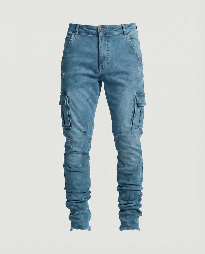 Herren Cargo-Jeans im lässigen Slim-Fit-Design mit funktionalen Taschen Drune