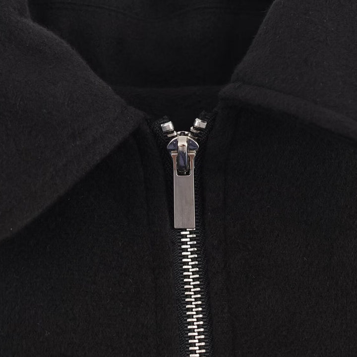 Damen minimalistische Übergangsjacke mit hohem Kragen Drune