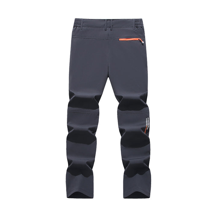 Herren Softshell-Outdoorhose mit verstärkten Kniepartien, Reißverschlusstaschen und elastischem Bund Drune