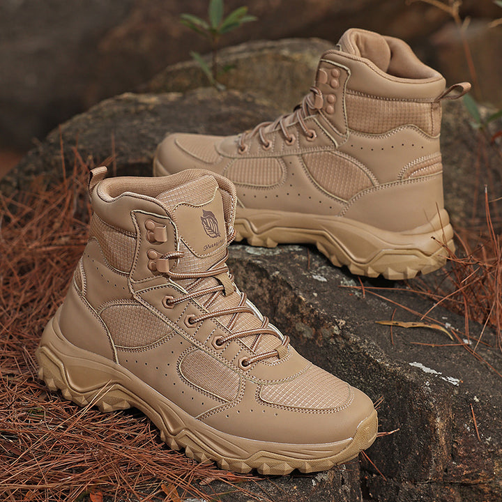 Herren Robuster Trekking- und Einsatzstiefel mit Knöchelstütze und profilierter Gummisohle Drune