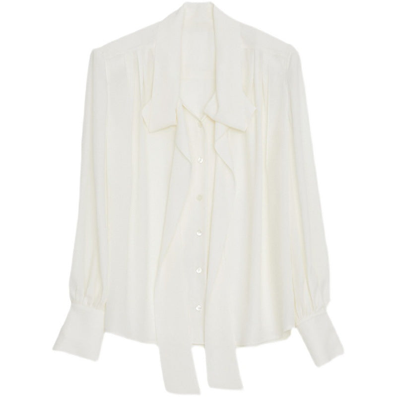 Damen elegante Bluse mit Schluppe und modernen Details Drune