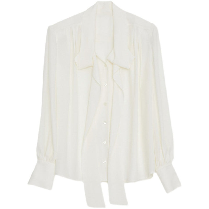 Damen elegante Bluse mit Schluppe und modernen Details Drune