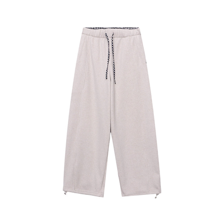 Damen lässige weite Jogginghose mit hohem Taillenbund und praktischen Taschen Drune