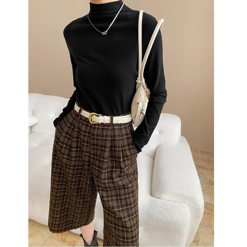 Damen Hochwertiger Rollkragenpullover aus feinem Strick Drune