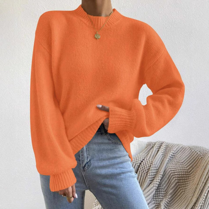 Damen Oversize Feinstrickpullover mit angedeutetem Mohair‑Effekt und verlängerten Rippbündchen Drune