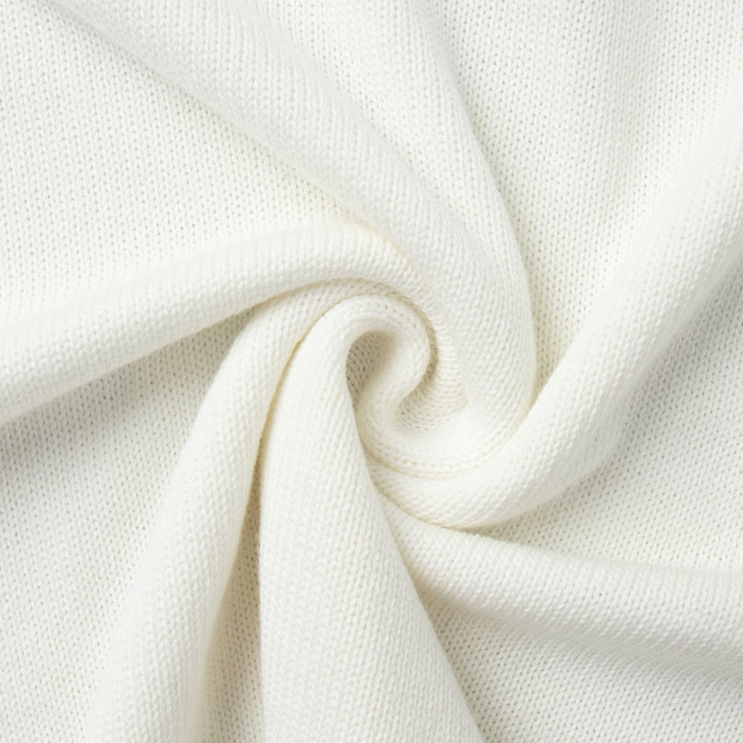 Damen Grobstrick-Kapuzenpullover aus reiner Baumwolle mit Kordelzug Drune