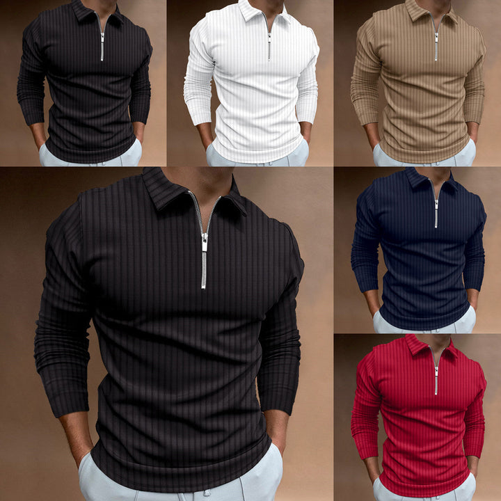 Herren modischer Poloshirt mit Reißverschluss Drune