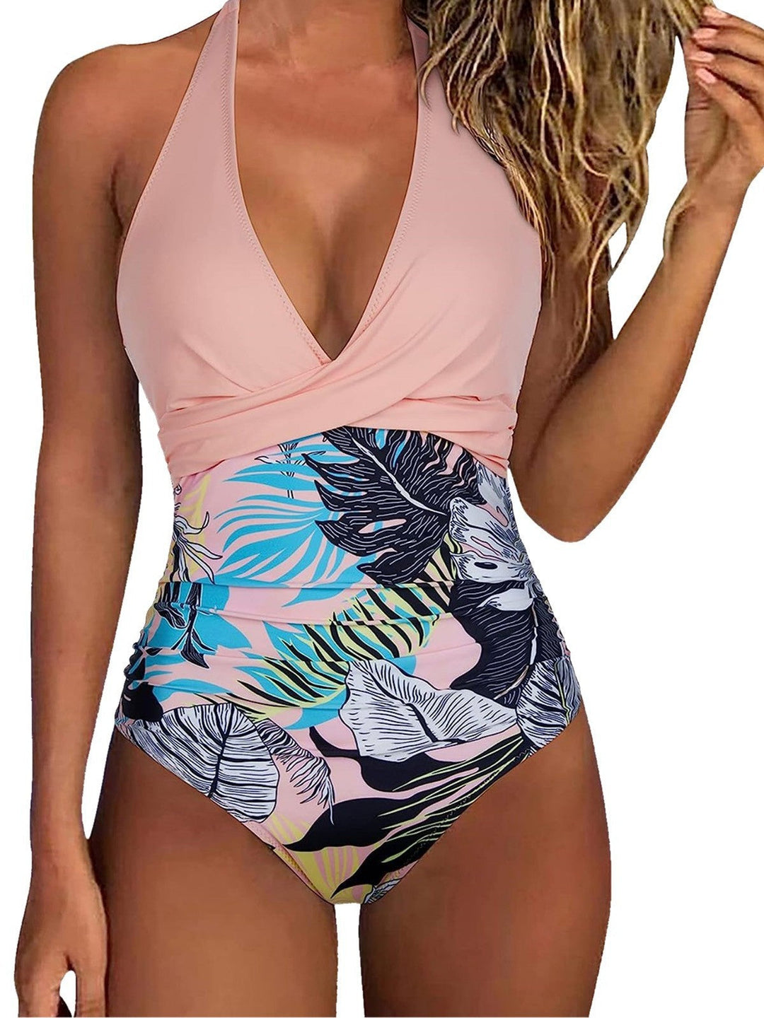 Damen Floral Design Badeanzug Drune