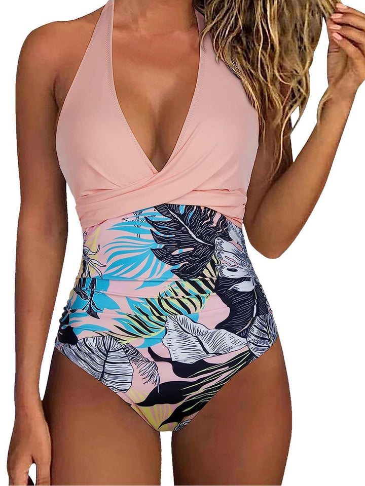 Damen Floral Design Badeanzug Drune