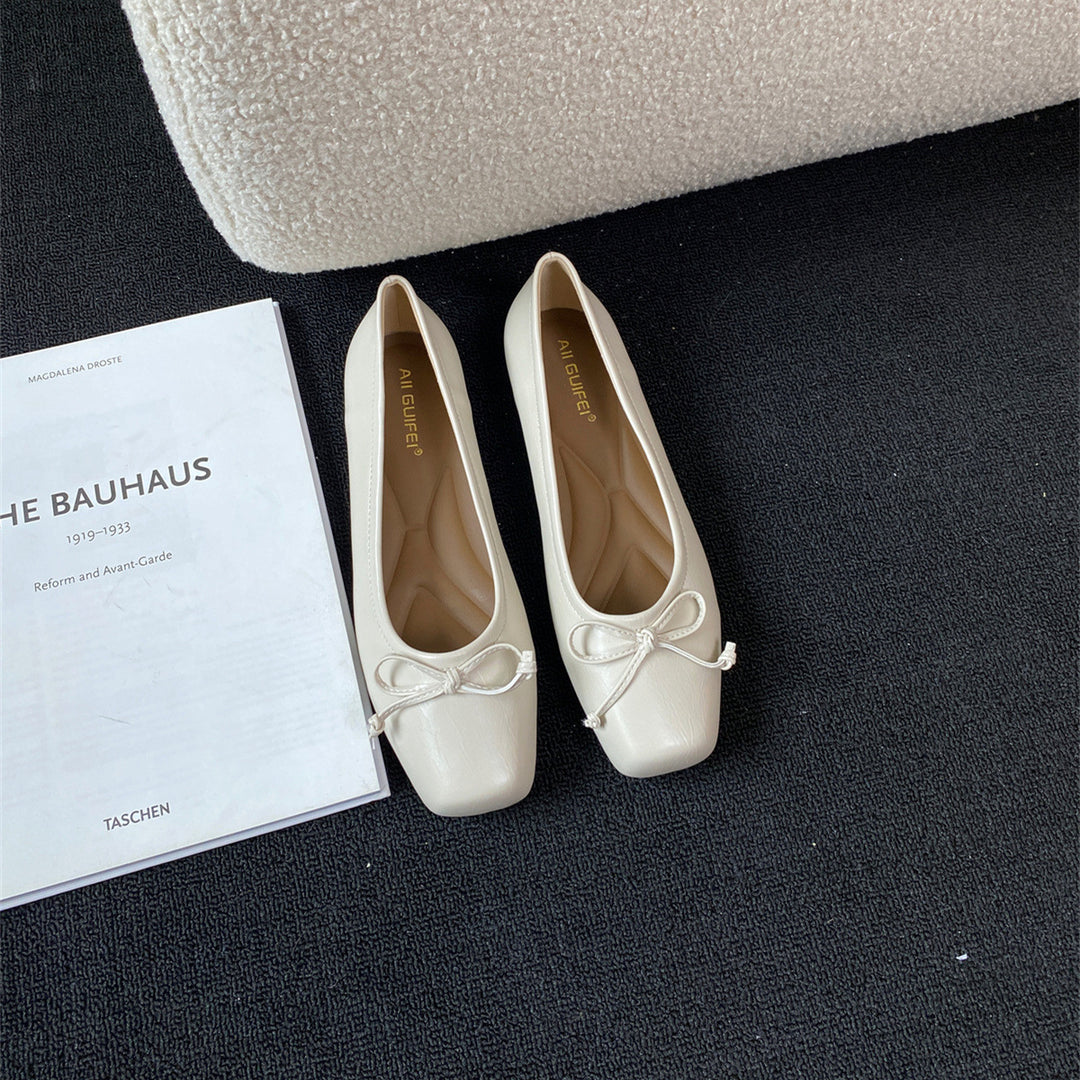 Damen Ballerina-Schuhe mit eleganter Schleifenverzierung und hochwertigem Material Drune