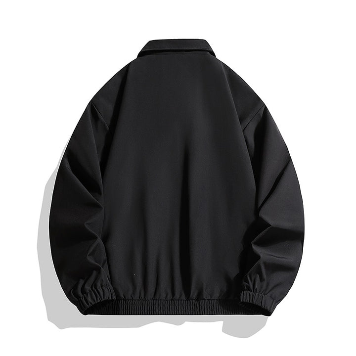 Herren Sportlich-urbane Oversize Bomberjacke mit geripptem Saum, Druckknopfblende & Schulterstreifen Drune