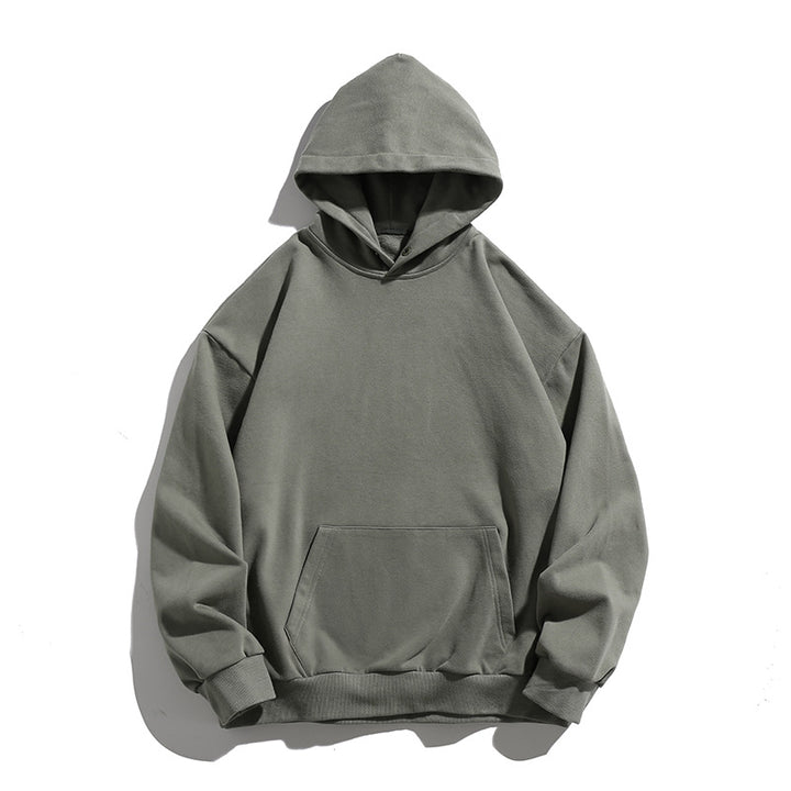 Unisex Oversize Kapuzenpullover aus schwerer Sweatqualität mit Kängurutasche und geripptem Saum Drune