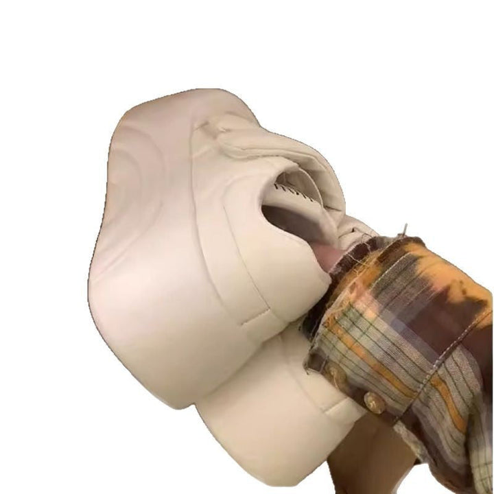 Damen Sportliche Plateau Sneakers mit verstellbarem Klettverschluss Drune