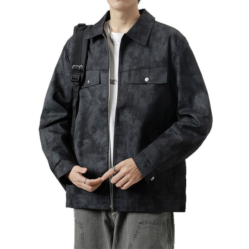 Herren Modische Arbeitsjacke im minimalistischen Design Drune