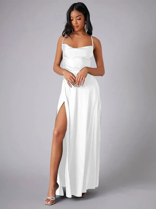 Drune | Elegantes Maxikleid Aus Satin