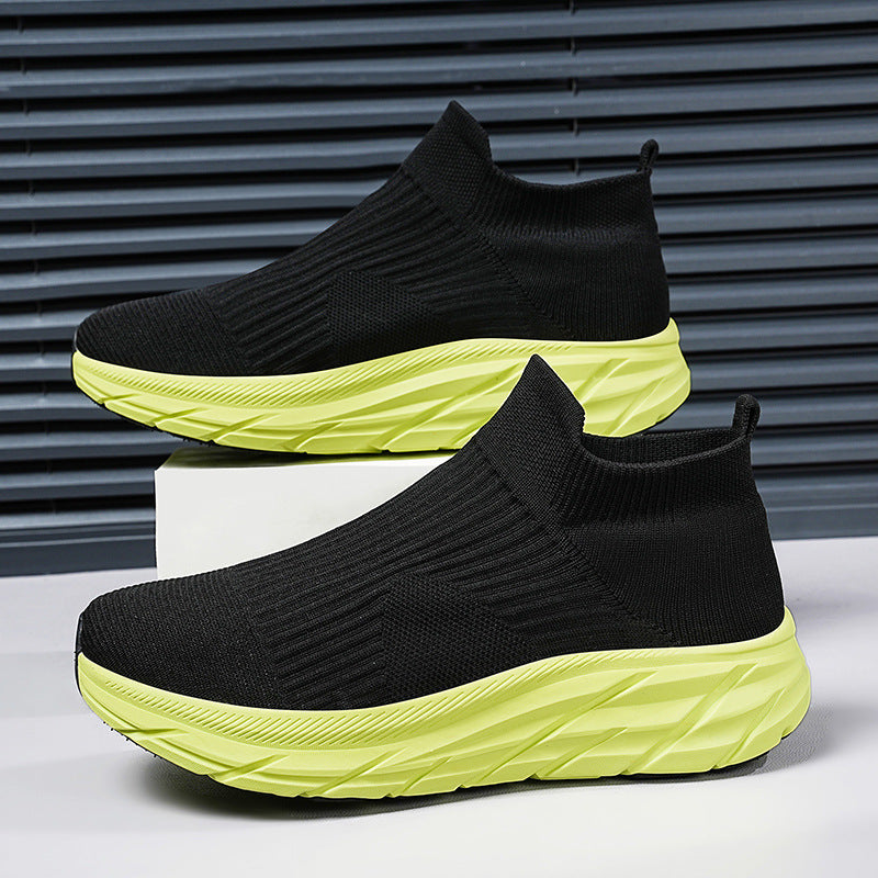 Unisex nahtloser Strick-Sock-Sneaker mit hohem Plateausohle Profil und gepolstertem Komfortfußbett Drune
