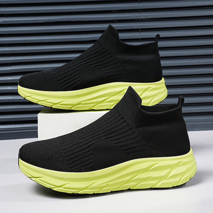 Unisex nahtloser Strick-Sock-Sneaker mit hohem Plateausohle Profil und gepolstertem Komfortfußbett Drune