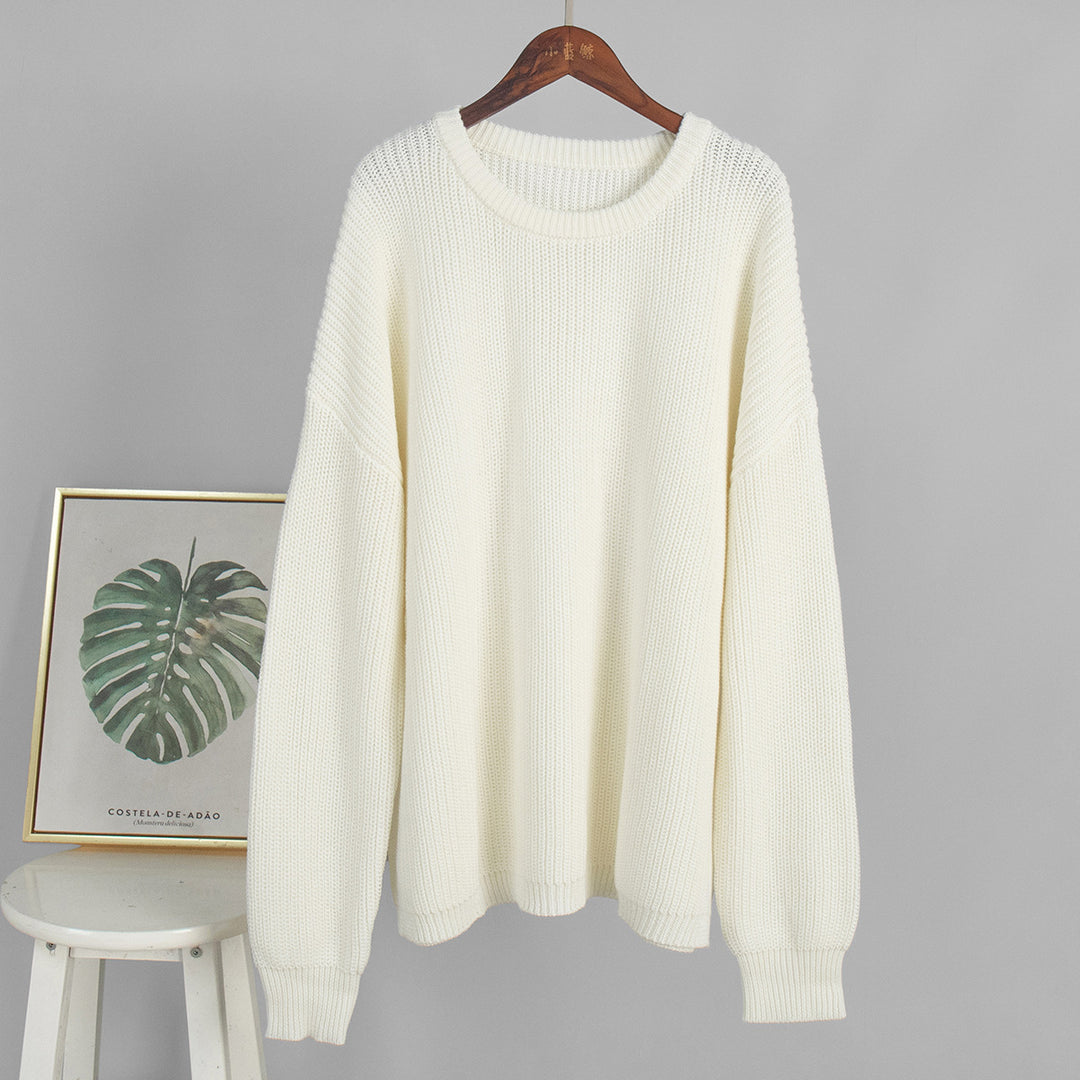 Damen Oversized Strickpullover mit lässigem Schnitt Drune