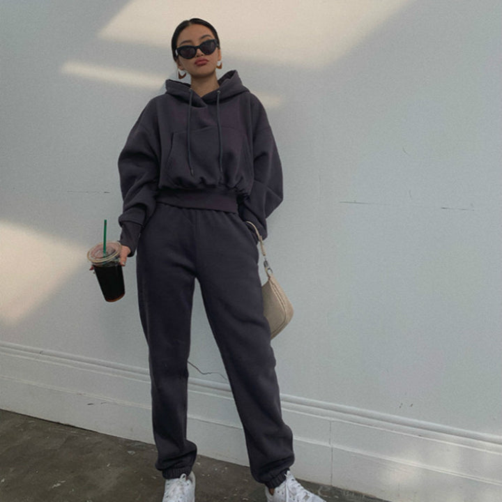 Damen Lässiger Oversized Kapuzenanzug Drune