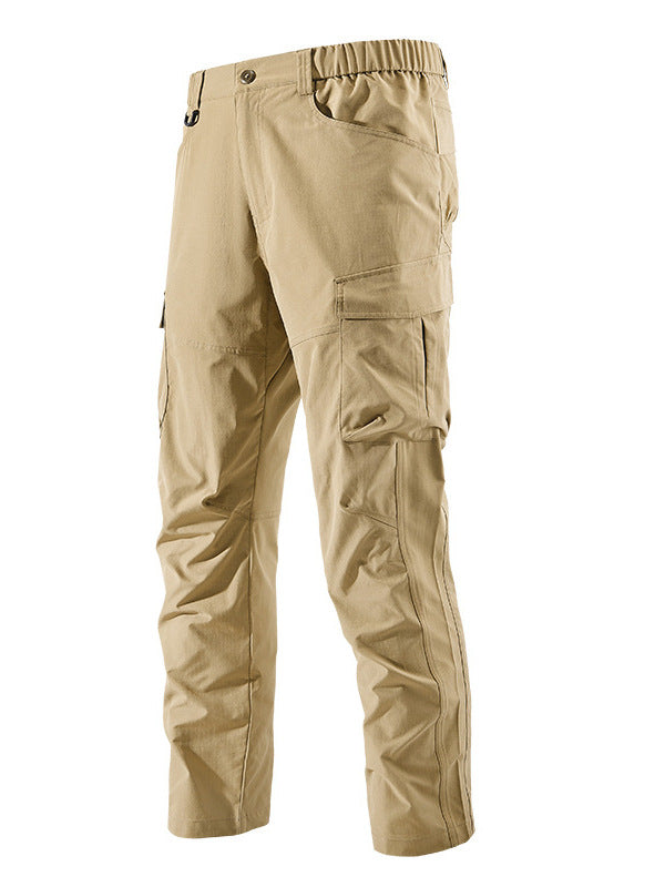 Herren Robust-konstruktive Cargo-Trekkinghose mit elastischem Bund und Mehrfach-Taschen Drune