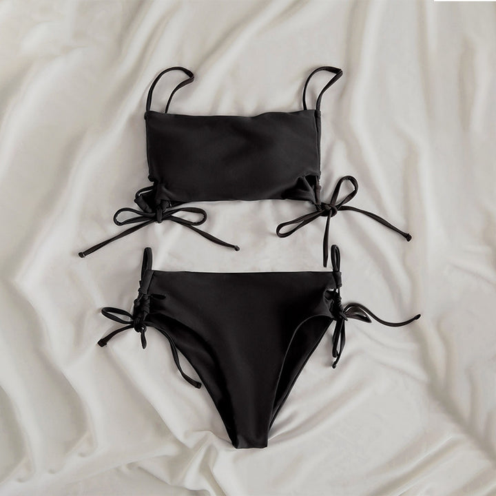 Damen Crop-Top Bikini mit verstellbaren Schnüren Drune