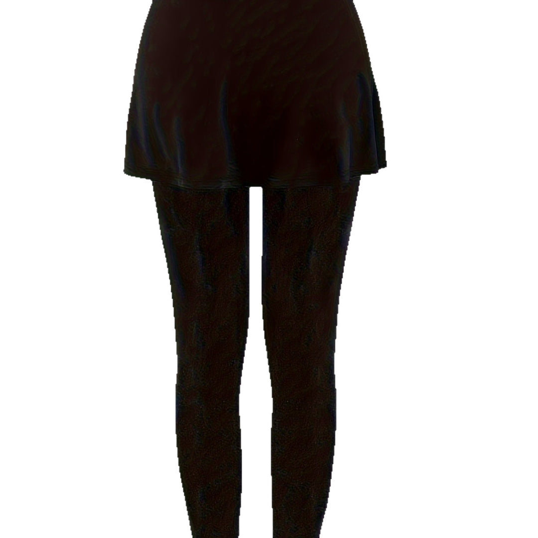 Damen Highwaist-Leggings mit integriertem Tellerrock und figurschmeichelnder Silhouette Drune