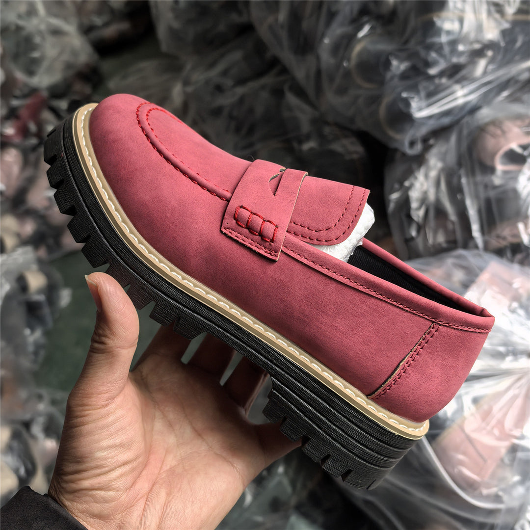 Damen nan Penny-Loafer mit dicker Profilsohle und anatomischer Komfortinnensohle Drune