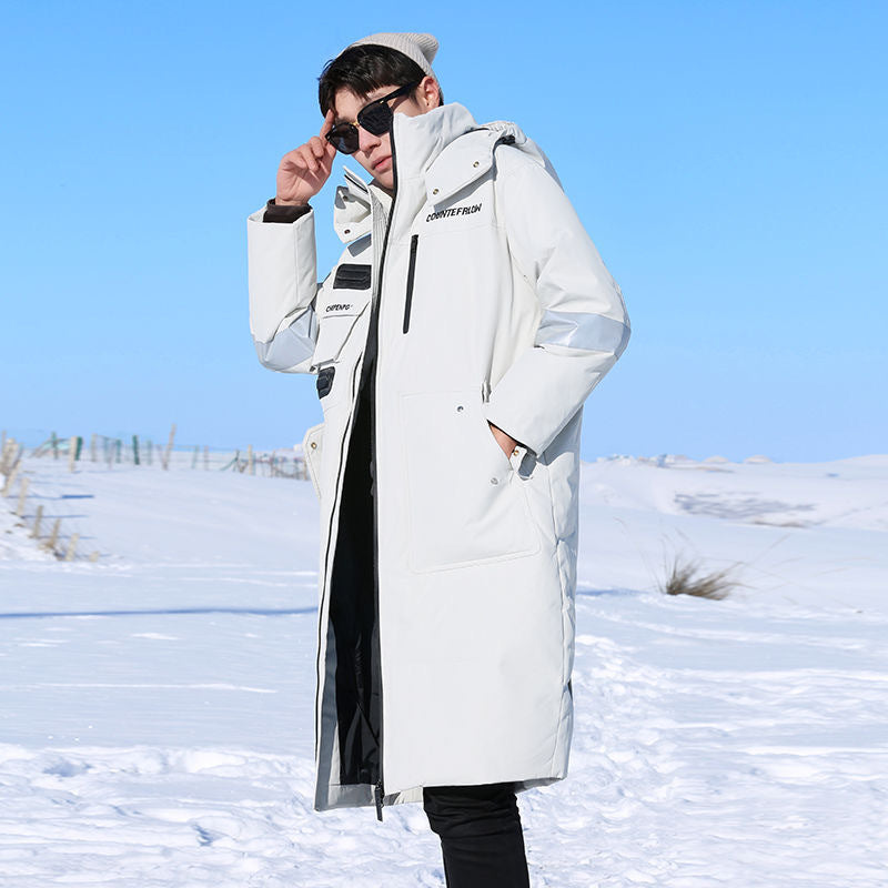 Herren Wärmender wasserdichter Winterparka mit Kapuze und reflektierenden Details Drune