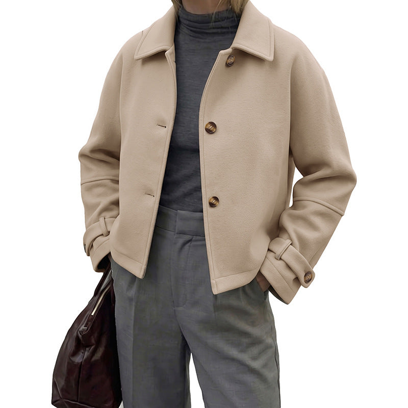 Damen Modische Overshirt Jacke Drune